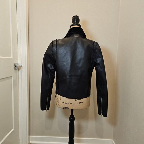 NWOT Vigoss Women's Black Moto Zipper Jacket - Picture 8 of 12